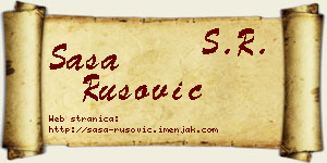 Saša Rusović vizit kartica